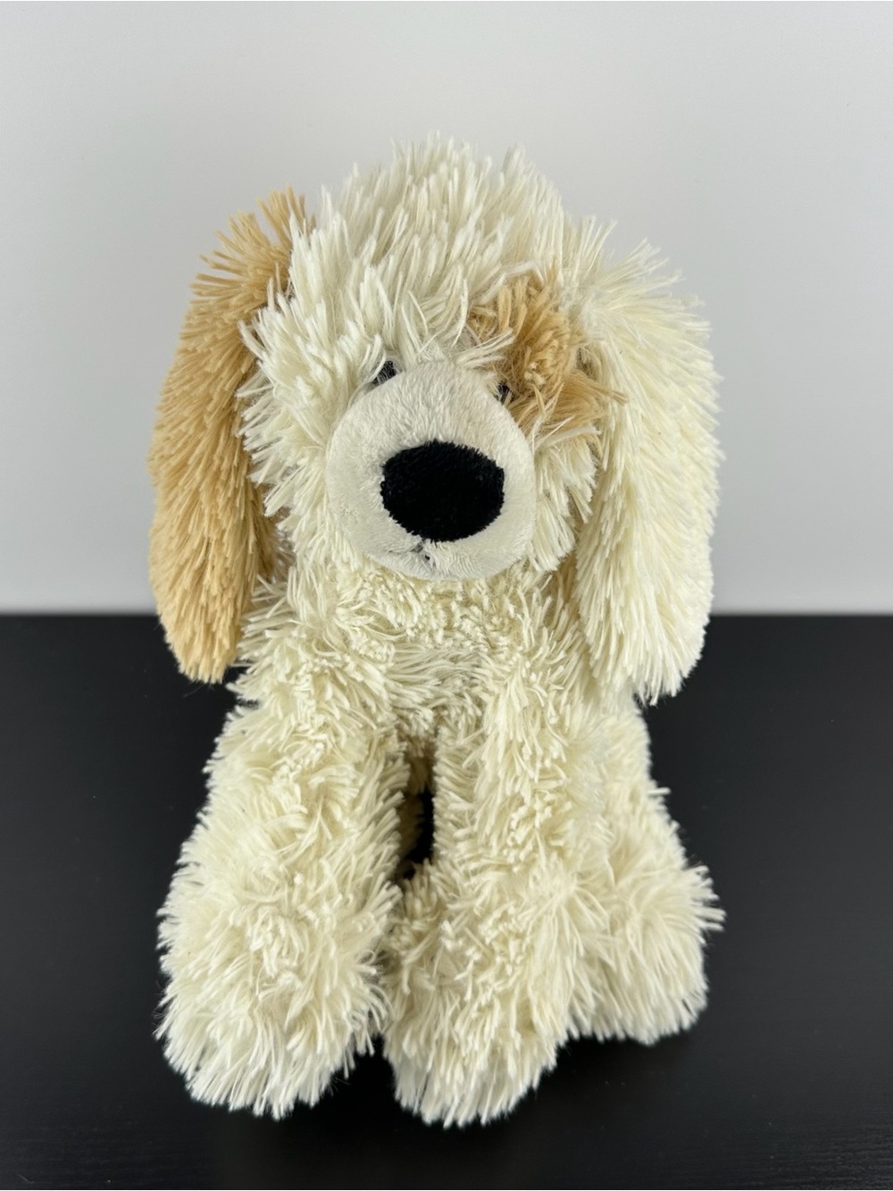 Ganz RARE Scout Puppy Dog 10” H12098 Brown Tan White Cream Plush Eye Patch